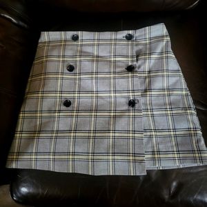 H&M plaid wrap skirt